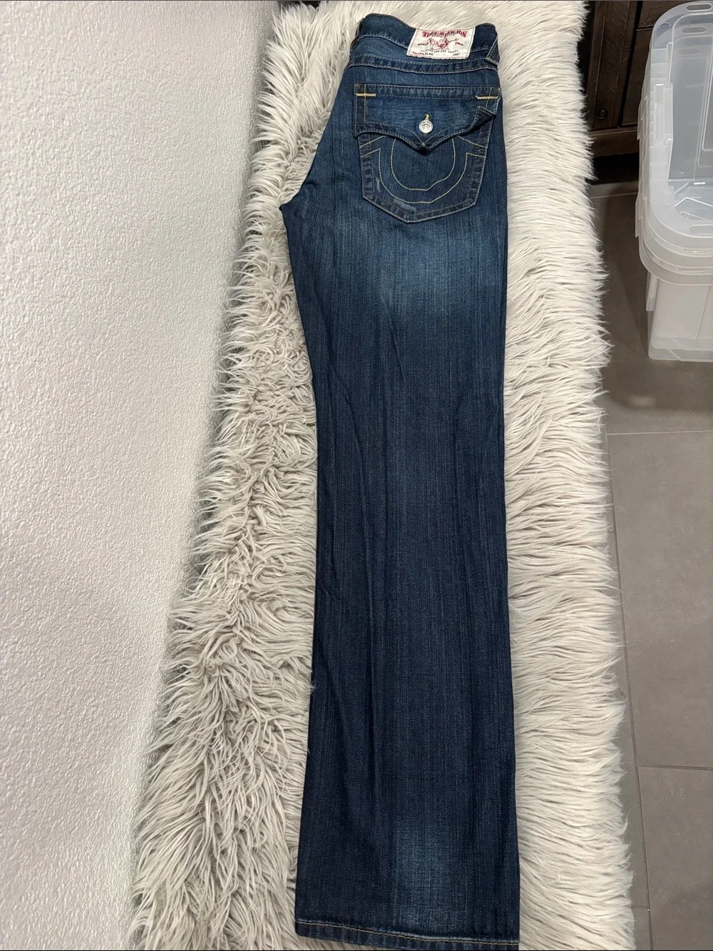 True Religion Classic Dark Straight Jeans - Blue